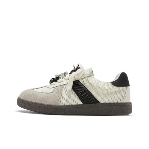 TOOMANYSHOES A Touch OF Ozorkiy Low Top Немецкие армейские кроссовки Женские Бежевый Белый Черный