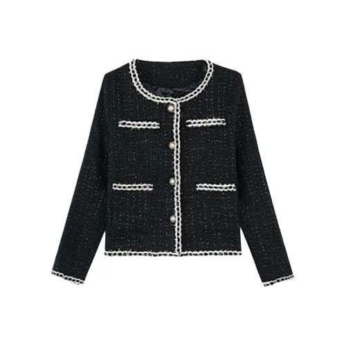 AFGGD Черное Женское Короткое Пальто