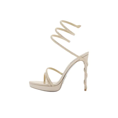 RENE CAOVILLA Margot Шампанское One Ремень Сандалии 12 см Женские Шампанское