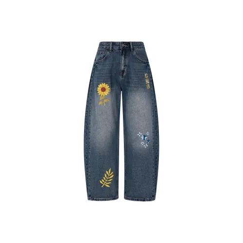 CHOCOOLATE XPB0267 Винтажные синие унисекс джинсы