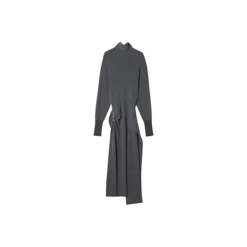 Lanvin Серый Женские Длинные Платья с Длинными Рукавами