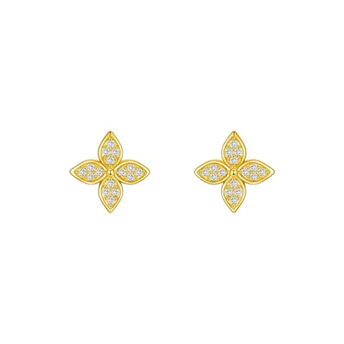 FUO Copper Stud Earrings Women's FUO Медные серьги-гвоздики женские