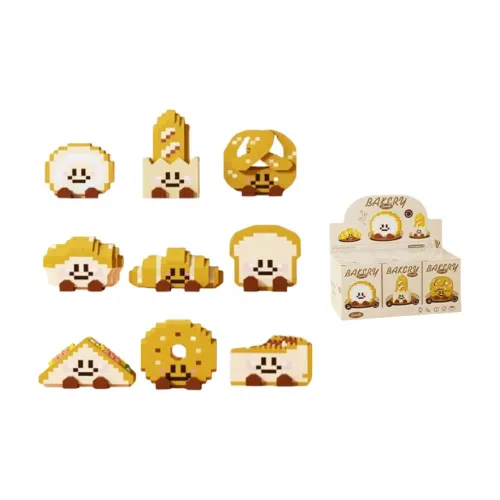 Pippi Beans Puffy Brain CH Rolling Конструкторы Mini с рельефом Сборка Toy Один Blind Коробка Целая коробка 9 шт