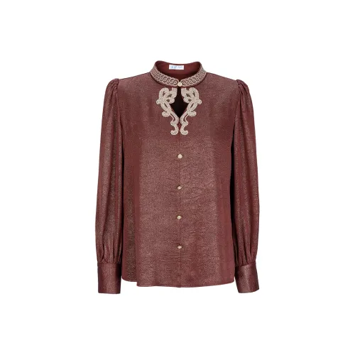 Tang Xi Красно-золотые Женские Рубашки