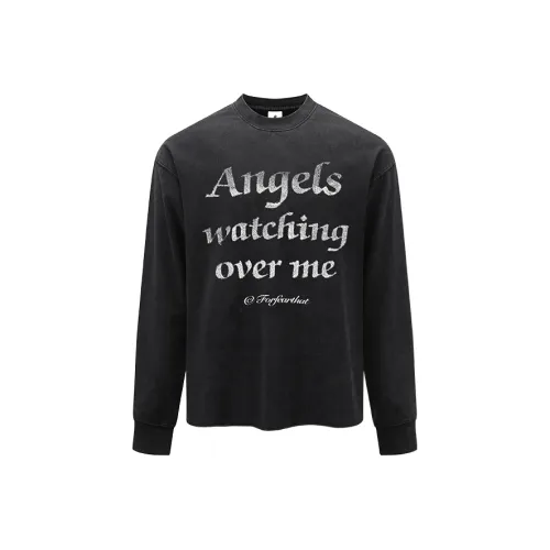 FOR FEAR THAT Промытый черный Унисекс T-рубашки