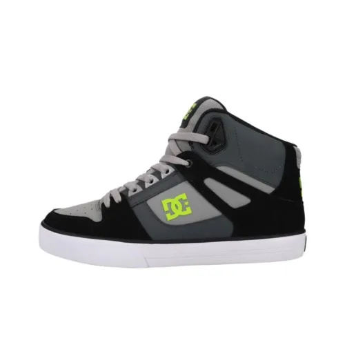 DC Shoes Pure High Топ Wc Abrasion Resistant Поддержка High Топ Скейтбординг Кроссовки Мужские Черные Серые