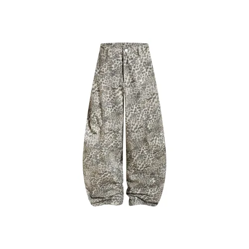 GBXM Silver Leopard Print Unisex Jeans GBXM Серебряный Леопардовый принт Унисекс Джинсы