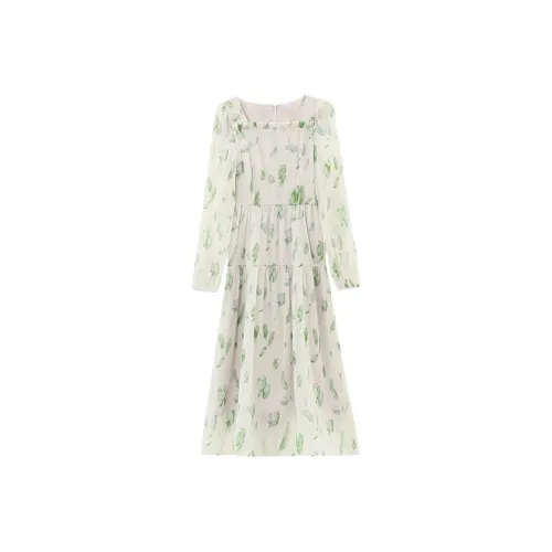 COVT Длинное платье с длинными рукавами женское