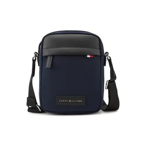 Tommy Hilfiger Artificial Leather Polyester Shoulder Bag Medium Men's Dark Blue Томми Хилфигер Искусственная кожа Полиэстер Сумка через плечо Средний Мужской Темно-синий