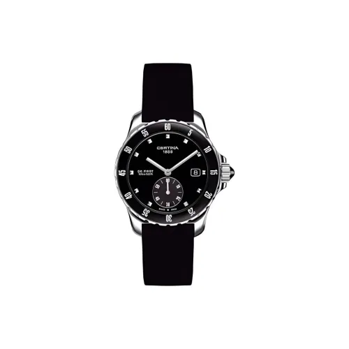 Certina QUARTZ Collection Кварцевый механизм Женские часы Циферблат 34,8 мм Черный