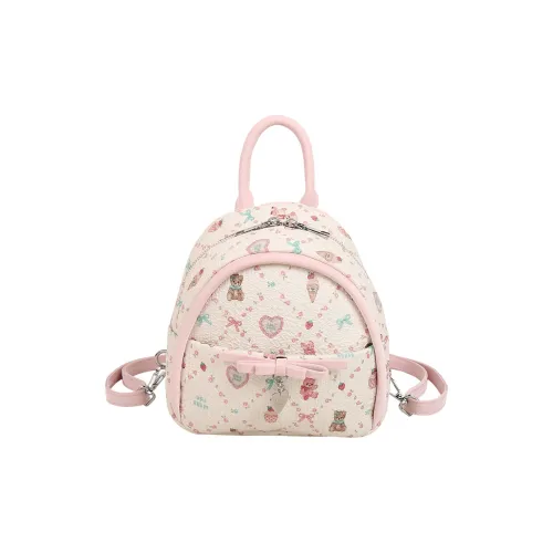 RIVMIND ПУ (полиуретан) Рюкзак Обычный Женские Сиерсакер Сиерсакер BUTTONS Марля Синий розовый Клетчатый