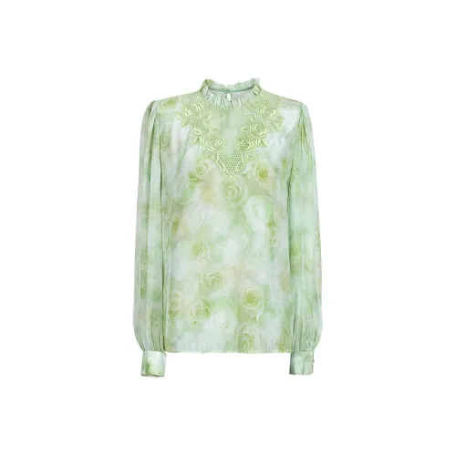 TANGXI Светло-зеленые Женские Рубашки