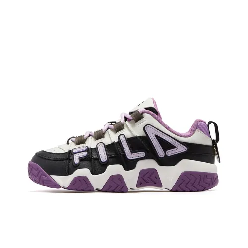 FILA FUSION Пухлые туфли Низкий топ Баскетбольные кроссовки Женские Черный Снег