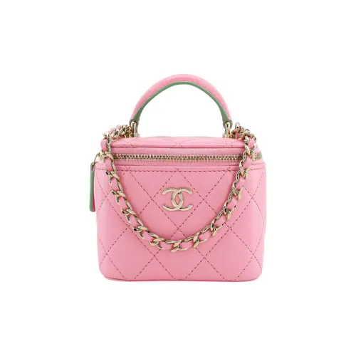 CHANEL 23P SS Овчина Сумка для коробок Сумка для макияжа Сумка Сумка через плечо Сумка через плечо Женская Розовая Зеленая