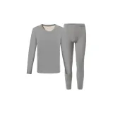 [Wool # Тутовый шелк] Синий Каштановый Круглый вырез Комплекты Одежды