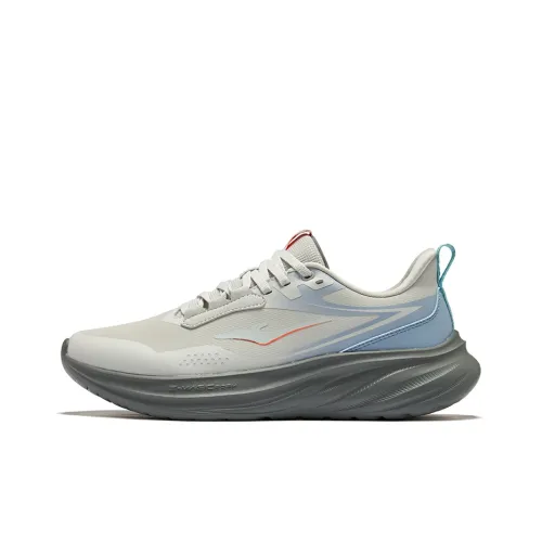 Erke Shock Absorbers Rebound Low Top Casual City Commute Running Shoes Men's Pencil Gray Powder Blue