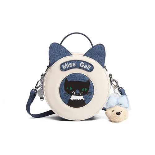 MISS GAIL Сумка через плечо из синтетической кожи сумка обычная женская джинсовый синий белый и коричневый