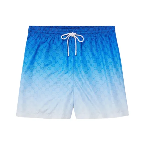 GUCCI FW25 Lido Коллекция Пляжные шорты Мужские Синие