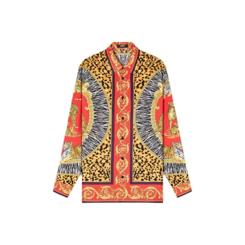 VERSACE Red Men's Shirts VERSACE Красные Мужские Рубашки