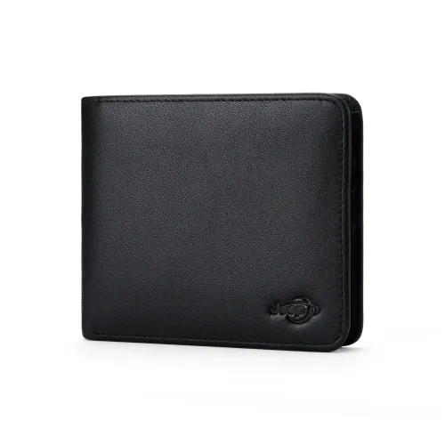 Jeep Кошелек из коровьей кожи мужской черный