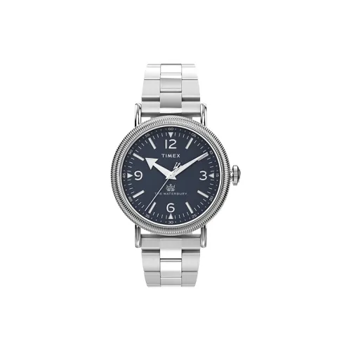 TIMEX Мужские часы Кварцевый механизм Ремешок из нержавеющей стали Синий циферблат