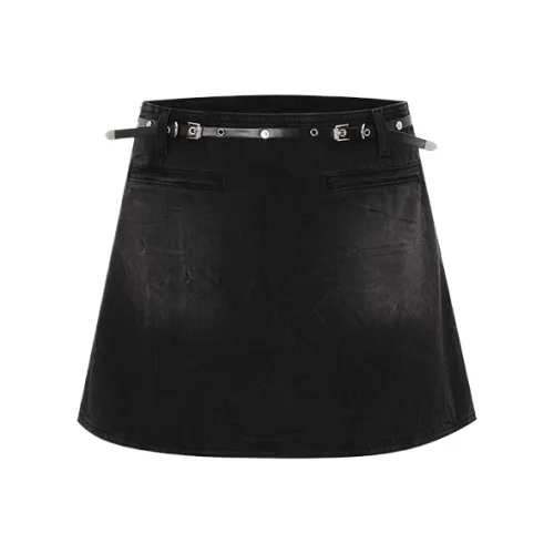 Uhot Черный Женские Джинсовые Короткие Юбки