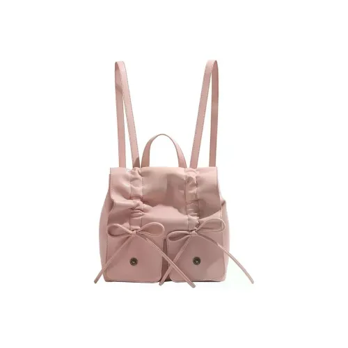 Meter 2025 Сладкий стиль Девичий Бант Дорожный рюкзак Большой Розовый