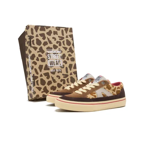 Vision Street Wear Stick Low Топ Кроссовки для скейтбординга Унисекс Жираф Коричневый Цветочный