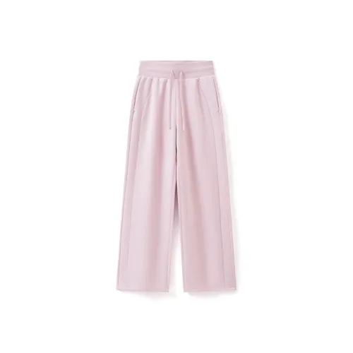 XTEP Трикотажная ткань Спортивные брюки Женские Язык цветов Розовый