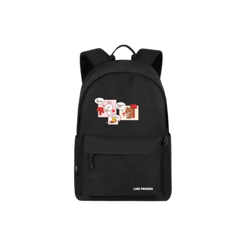 LINE FRIENDS Полиэстер Рюкзак Стандартный Унисекс Черный