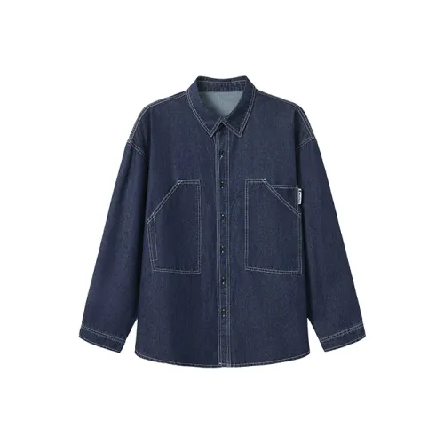 WAYNEXZAVIER Blue Men's Shirts WAYNEXZAVIER Синий Мужские Рубашки