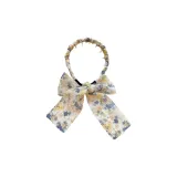 [Purple Yellow] Цветочный Длинный Лента Ободок