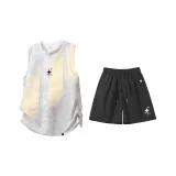 Комплект (белый топ+черные брюки)