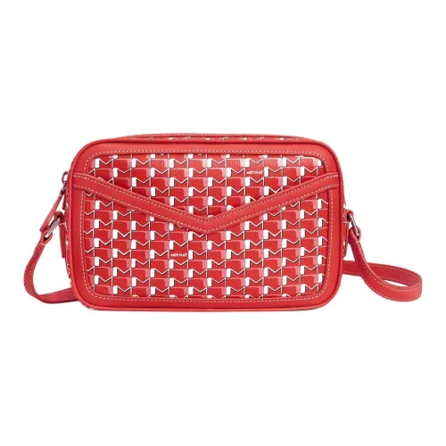 Moynat Холст с кожей Camera Сумка Сумка через плечо Женская Красная