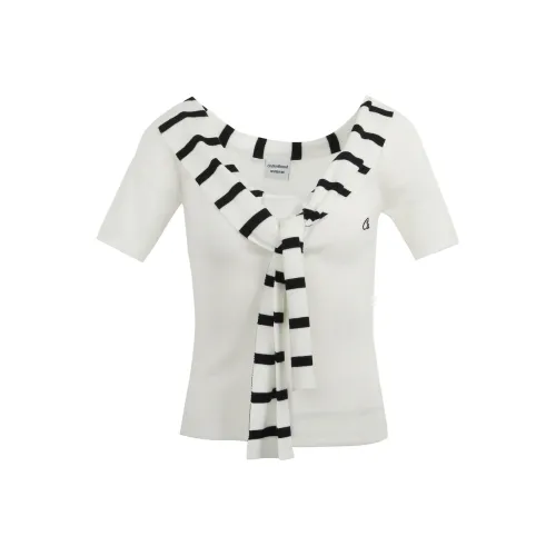 CODICE.HE Белый Полупрозрачный Женские T-рубашки