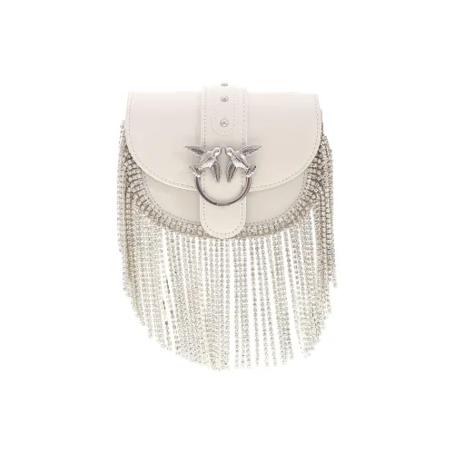 PINKO Кожа Один Плечо Седло Сумка Swallow Сумка Сумка через плечо Мини Women's White