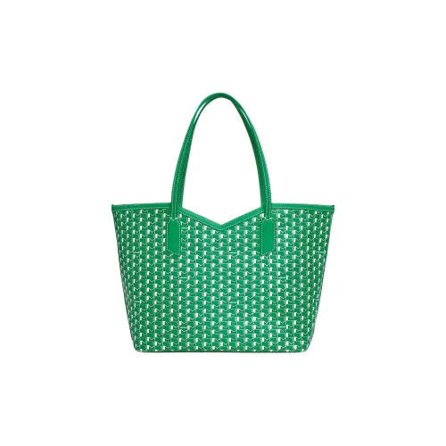 Moynat Холст Тоут Сумка Сумка для покупок Сумка через плечо Большая Женская Зеленая