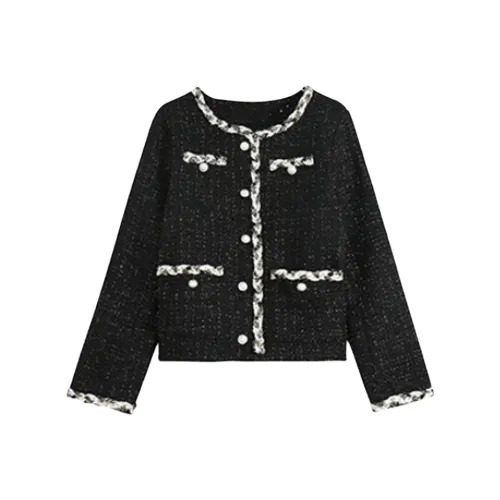 AFGGD Черное Женское Короткое Пальто