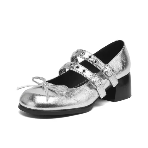 Daphne Грубый каблук Туфли Мэри Джейн Женские