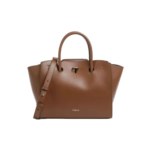 Furla Гладкая кожа Тоут Сумка Сумка для покупок Сумка через плечо Сумка Женская Коньяк