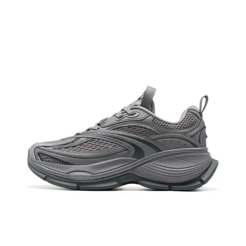 XTEP Basque 2 Устойчивый к истиранию Увеличение высоты Низкий Топ Повседневный Мужской Дымчатый Черный Серый Угольно-черный