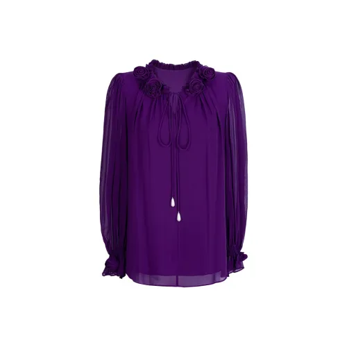Tang Xi Фиолетовые Женские Рубашки