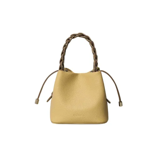 MILLIE'S Корова Кожа Ведрообразная Сумка Сумка через плечо Сумка Обычная Женская Лимон