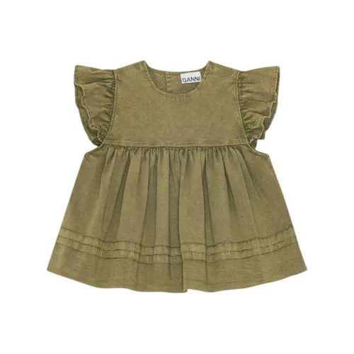 GANNI Зеленые Женские T-рубашки