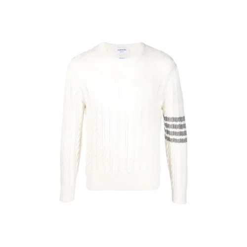 THOM BROWNE Белые Мужские Свитера