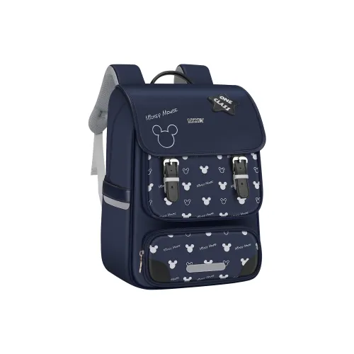 Disney Полиэстер Рюкзак Студенческий Рюкзак Детский Темно-синий Розовый