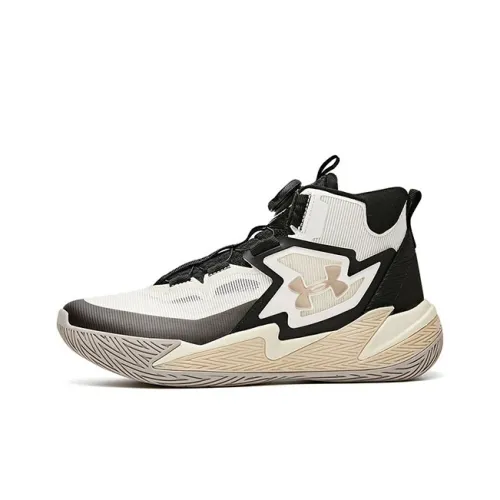 Under Armour Basketball Collection Детские баскетбольные кроссовки Высокий топ Хаки Школьный возраст