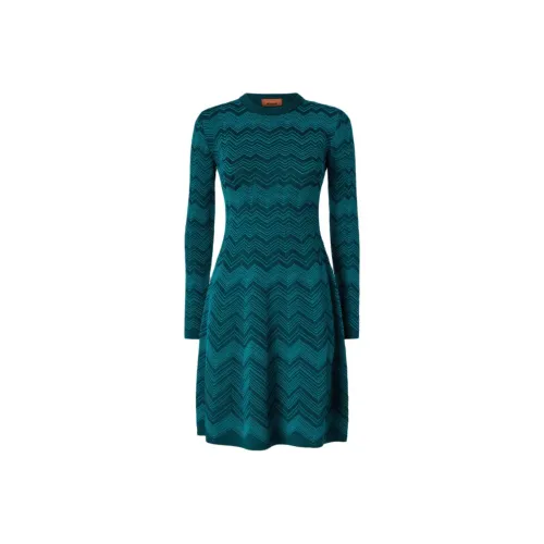 MISSONI FW25 Длинное платье с длинными рукавами женское