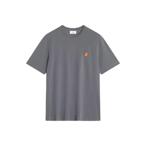 Maison Kitsune Серые Мужские T-Рубашки