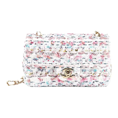 CHANEL 23C Early Spring Шерстяная Сумка через плечо Сумка Мини Женская Многоцветная